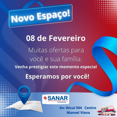 NOVO Espaço da Sanar de Manoel Viana